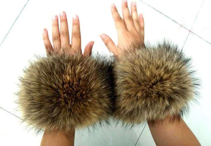 

Women's clothes clothing accessories raccoon fur wool cuff sleeves fox fur fur collar cuff cufflinks