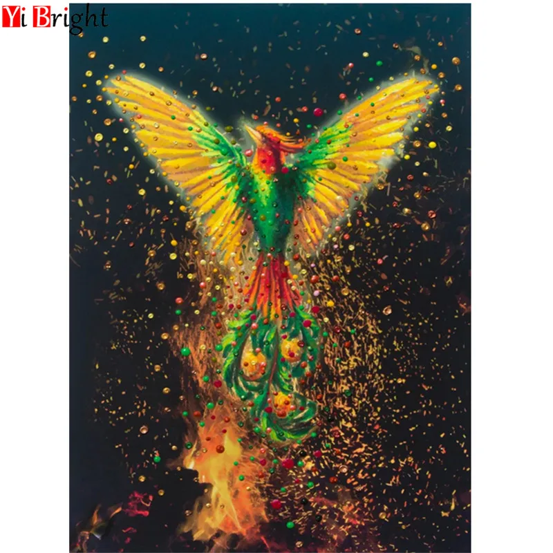 

Full Square Diamond Embroidery "Phoenix" Needlework Diamond Painting Animal Cross Stitch Rhinestone Wall Decor Mosaic XY1