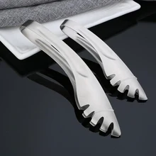 Щипцы для барбекю из нержавеющей стали с замком, дизайн для сервировки пищи, овощной Зажим для барбекю, кухонный прихват, кухонный захват для хлеба для торта F20173544