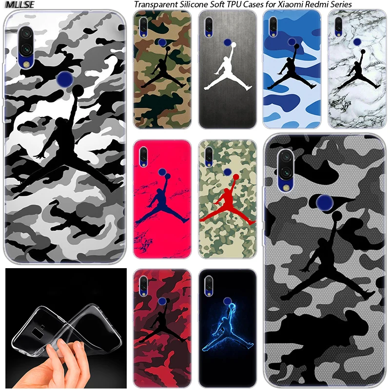 

Basketball Michael Jordan logo Camouflage Hot Soft Case for Xiaomi Redmi 7 GO S2 4X 4A 5 5A 5Plus 6 6A 6Pro Note 4 4X 5 6 7 Pro