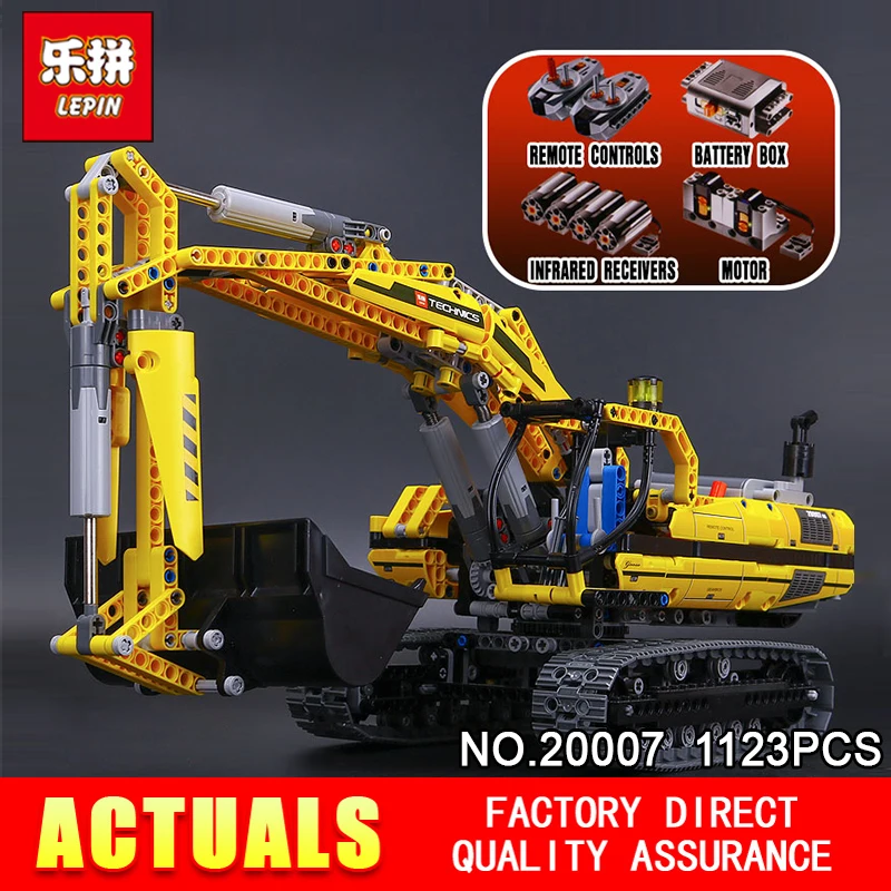 

New LEPIN 20007 technic series 1123pcs excavator Model Building blocks Bricks Compatible Toy Christmas Gift 8043 Educational Car