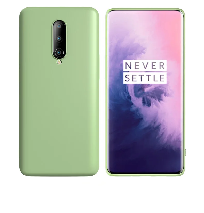 Жидкий силиконовый чехол для телефона для oneplus 7 pro 6 6t 5 5t 7t мягкая задняя крышка чехол s on one plus 7 7pro oneplus 7 T fundas - Цвет: green