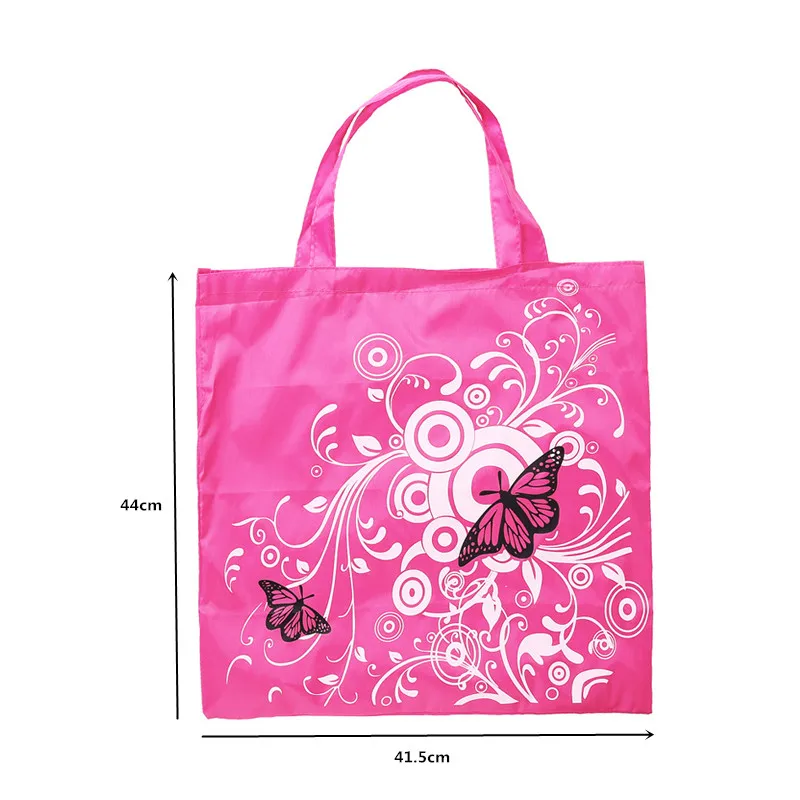 Водонепроницаемые Многоразовые хозяйственные сумки Женская Складная Сумка-тоут Оксфорд Эко-дружественные бабочки цветочные принты тканевая сумка для покупок и продуктов
