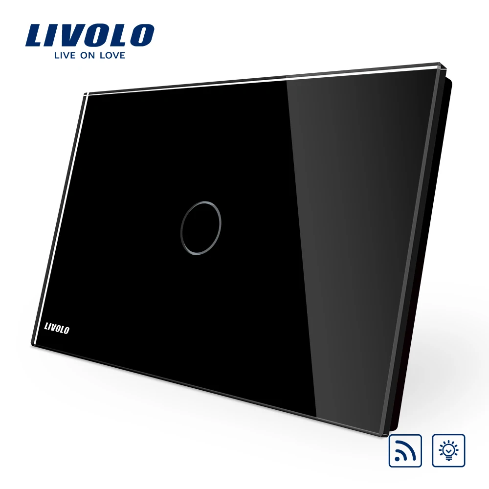 Livolo дистанционный выключатель стандарт AU/US VL C901DR 11 белая кристальная стеклянная