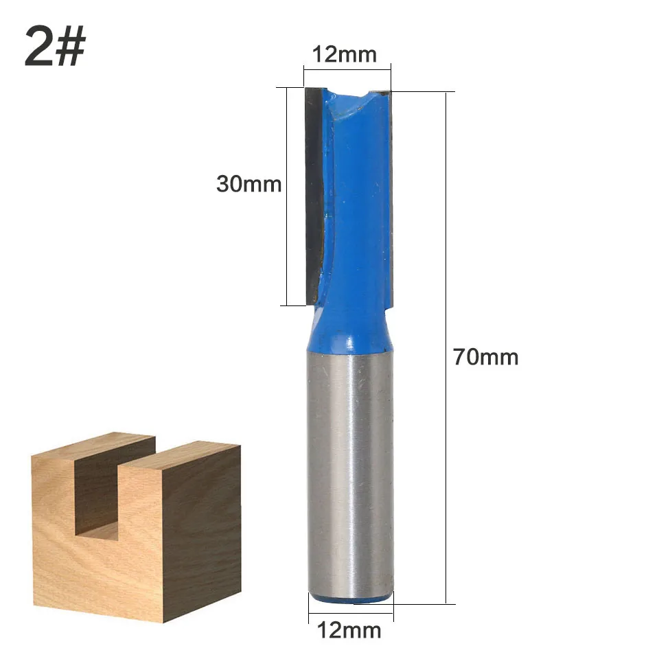 1 шт. 12 мм хвостовик карбида вольфрама древесины маршрутизатор бит прямой концевой фреза по дереву для соединения шип-паз резак инструменты