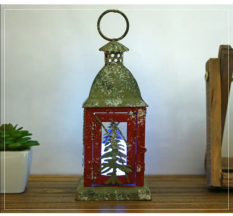 Рождественская елка, модель фонаря, бра, железный подсвечник, подсвечник, светильник, ремесла, Свадебный декор, рождественский подарок