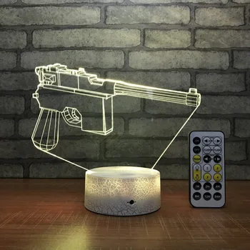 

Wholesale Mini Pistol 3d Night Light Colorful Remote Control Headlamp Usb Power Supply 3d Lamp