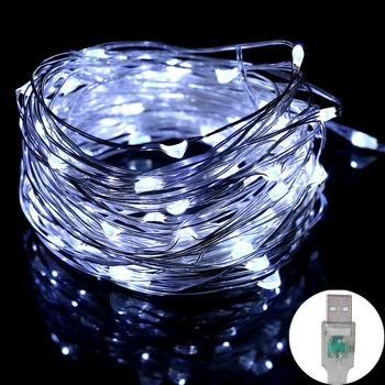 

10M 100LED Christmas LED String Light USB Operated 5V Outdoor Fairy Lights LED Starry Light for Home Wedding Decoration