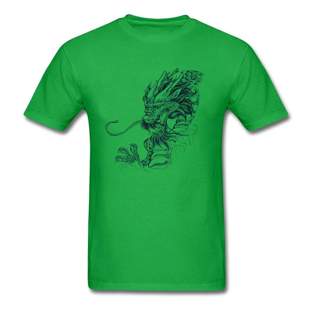 Normal Friendly Dragon Slim Fit Short Sleeve Summer Tees 2018 New Fashion Crew Neck Cotton Sweatshirts Youth T Shirt Friendly Dragon green