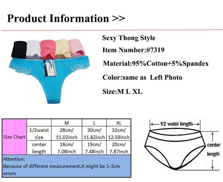 Lace Trim Girl G-String Low Rise Cotton Thong Sexy Lady Panties for Angola market Spandex Women Underwear T-back