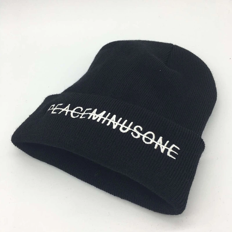 KPOP BIGBANG GD gdragon PEACEMINUSONE knitted hat embroidery style fashion Unisex hat for Adult  Fashion New