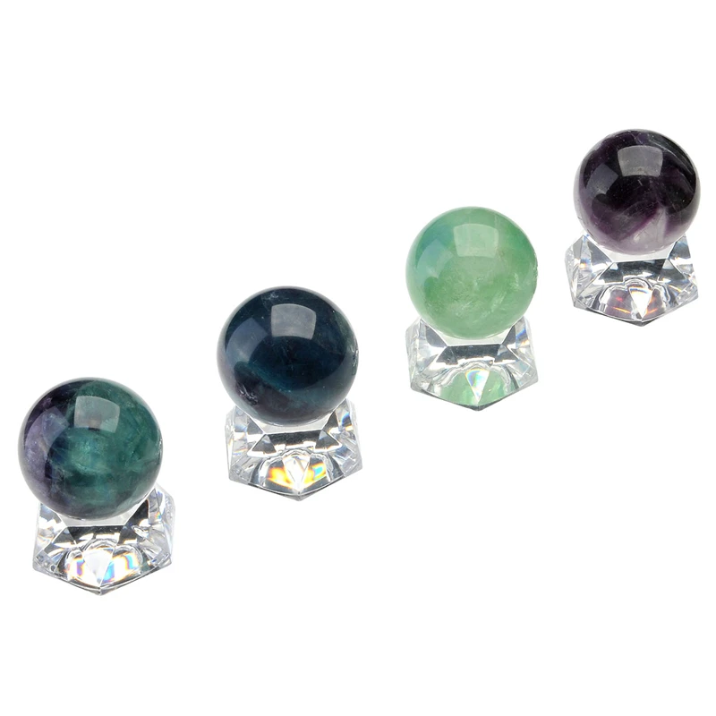 

Sunligoo 30mm Natural Dragon Blood Jasper Fluorite Healing Crystal Gemstone Ball Divination Sphere Sculpture Figurine