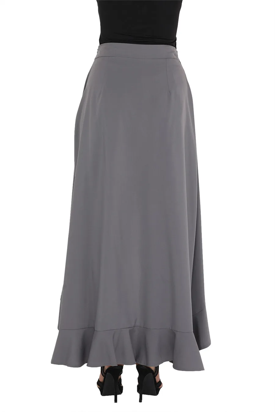 Grey-Chiffon-Tie-Waist-Ruffle-Palazzo-Pants-LC77034-11-2