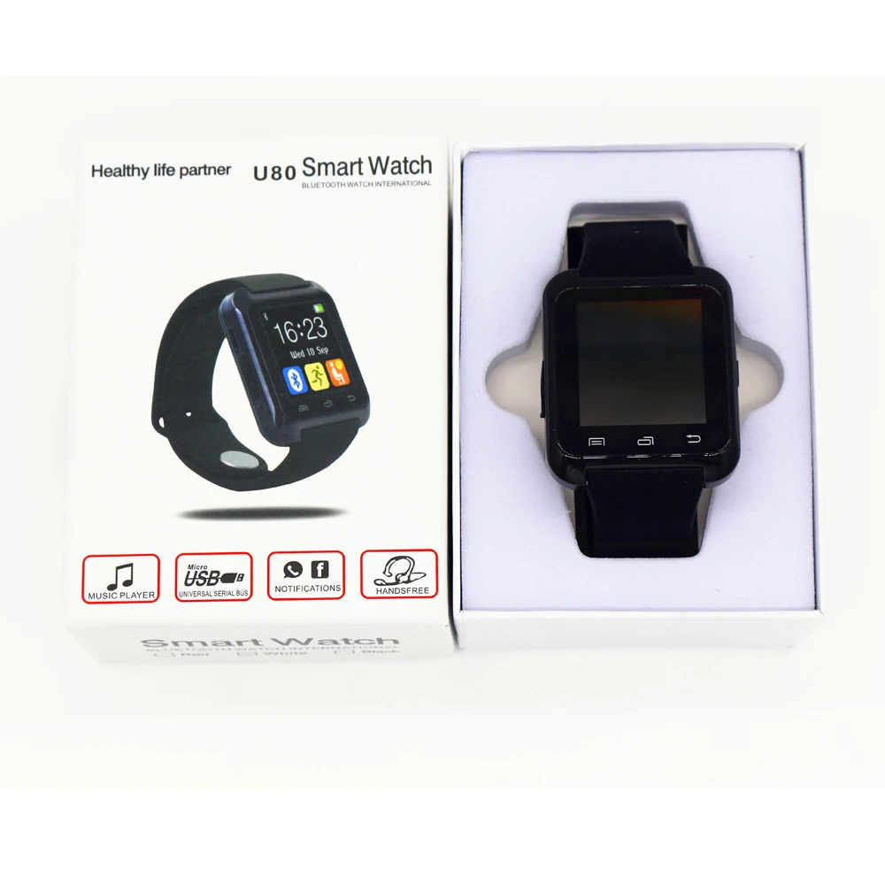 Zaoyimall Bluetooth U80 Смарт часы Android MTK smartwatchs для Samsung S4/Примечание HTC Xiaomi телефона PK U8 GT08