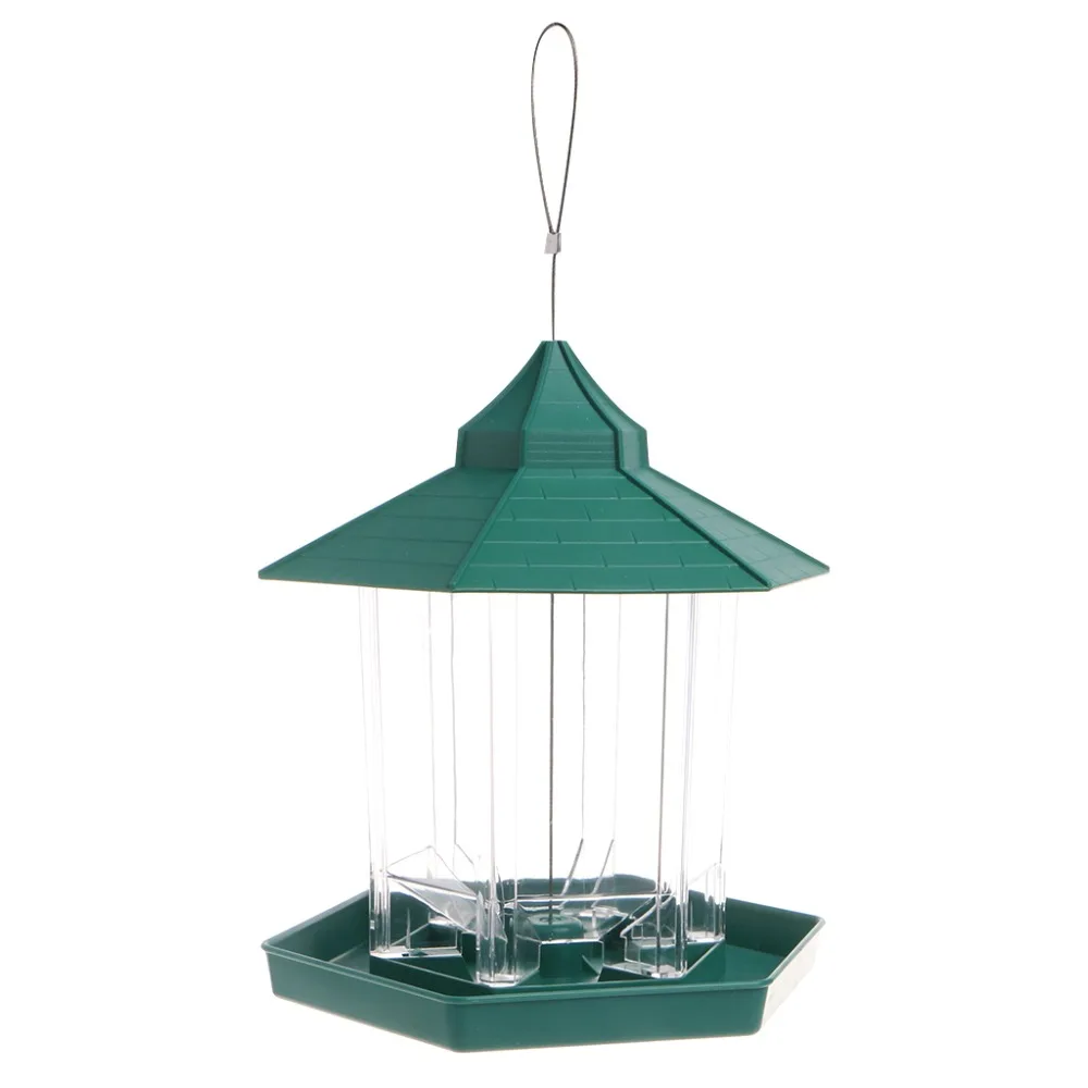

New European style wild bird feeder Outdoor bird feeders food container Hanging Gazebo Bird Feeder Perfect for Garden Decoration