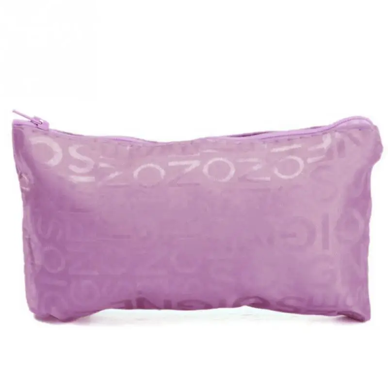 light purple 1 шт. Модная Портативная косметичка для женщин с принтом на молнии дорожный Макияж Косметичка женская сумка органайзер для туалетных принадлежностей держатель#128 - Цвет: light purple