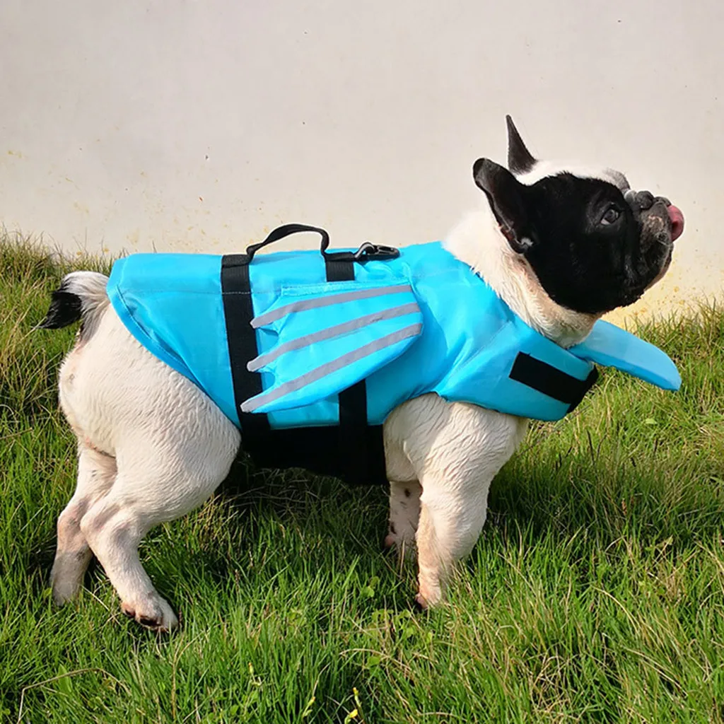 Собачий спасательный жилет для плавания, модный светоотражающий жилет для домашних животных, Регулируемый Открытый купальник, крылья, костюмы для щенков, защита ушей