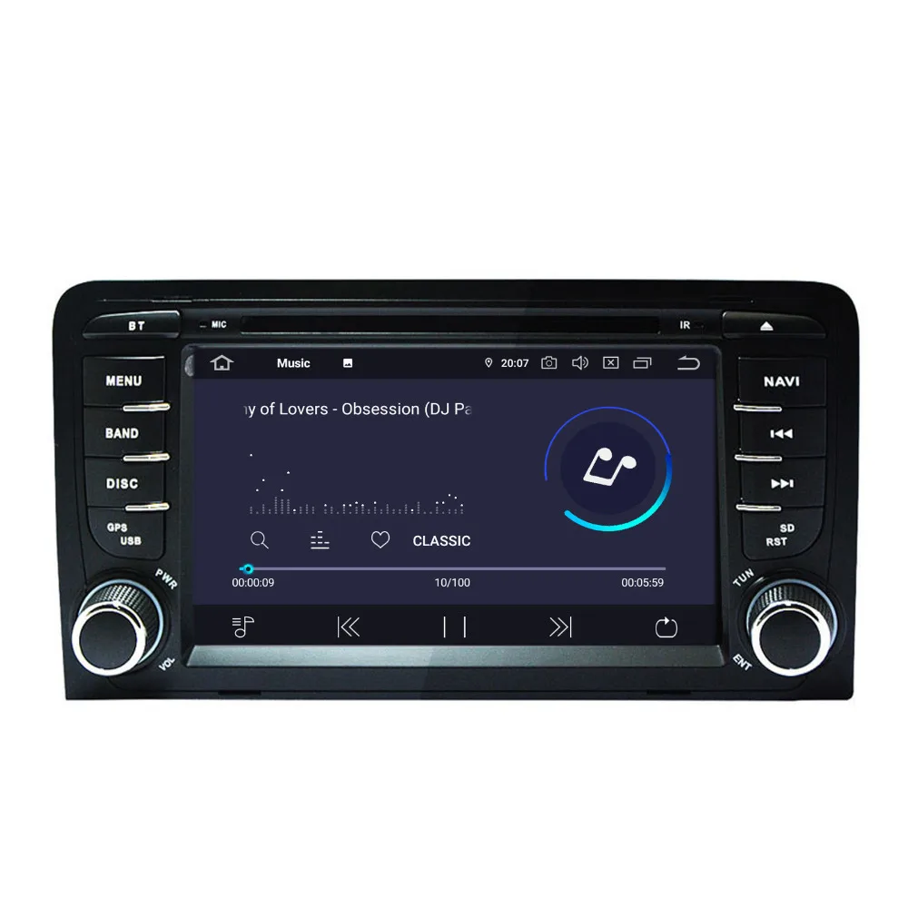 Flash Deal COIKA 7" Android 9.0 System Car DVD Radio Player For Audi A3 S3 2003-2011 With 2+16G RAM GPS Navi Stereo 4G OBD DVR RDS WIFI BT 3