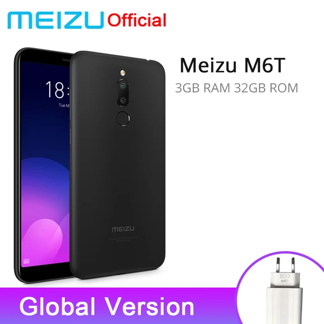 Официальная глобальная версия Meizu M6T 3 GB 32 GB мобильный телефон mtk6750 восемь ядер 5,7 "двойной сзади Камера 3300 mAh Батарея отпечатков пальцев ID