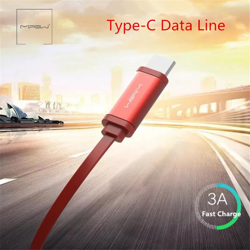 

Mipow USB 3.0 Type C Cable 3A Flat USB C Cable for Huawei P10 Fast Charging USB Type-C Data Charger Cord Cable for Samsung S9