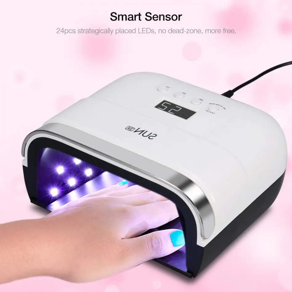 

Sun3x 48W UV LED Lamp Nail Dryer for Gel Polish Curing with Smart Sensor Professional Portable Nail Art Dryer Manicure Tools