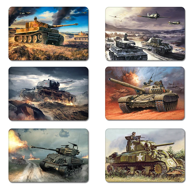 

Strike of World War 2 WWII Tanks Nature Rubber Table Mouse Pad Laptop Computer Enclosure Mousepad Mat