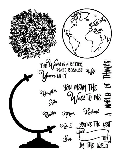 

Globe Transparent Clear Stamps for DIY Scrapbooking/Card Making/Kids Christmas Fun Decoration Supplies