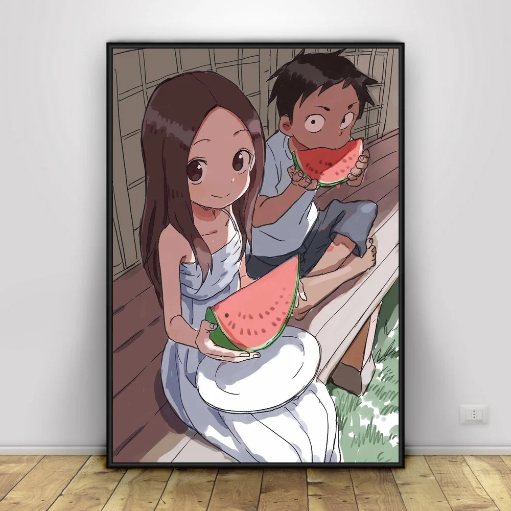 Шелковый постер с надписью no Takagi-san Ashita Wa Doyoubi Takagi loli милый аниме настенный Декор
