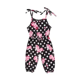 Детская одежда для малышей девушки ремень комбинезон летняя одежда Цветочный комбинезон женский пляжный костюм Одежда для малышей 2018