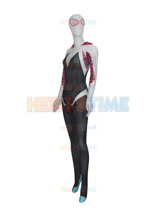 3D принт костюм паук Гвен Стэйси костюм спандекс лайкра Человек-паук костюм для Хэллоуина и косплей вечерние женские зентай костюм