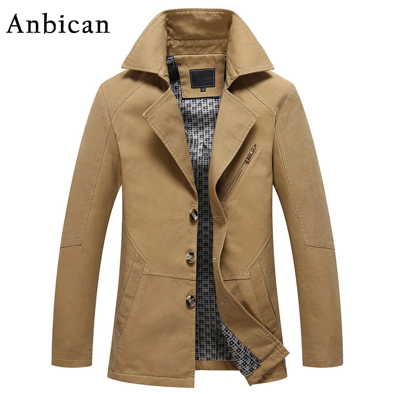 Anbican Fashion Mens Spring Jacket 2017 Brand New Solid Color Khaki ...