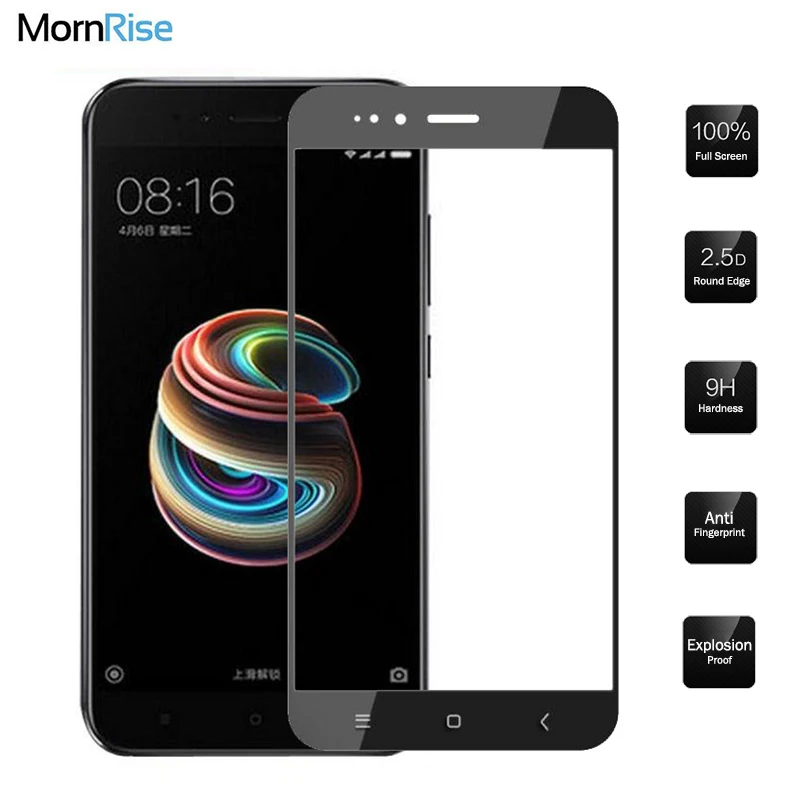 Закаленное стекло с полным покрытием 0 26 мм для Xiaomi MI A1 стеклянная Защита экрана