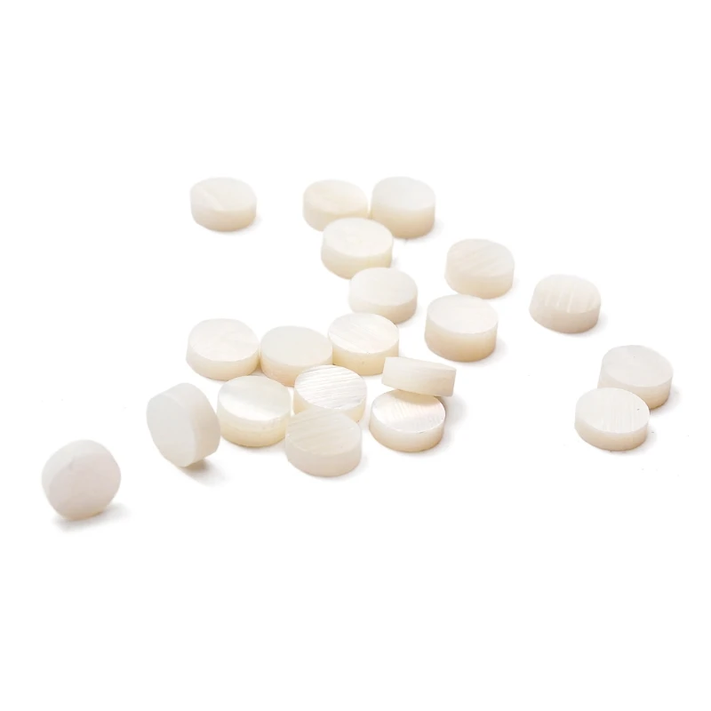 

10Pcs 6.3mm White Mother of Pearl Shell Fingerboard Dots For Guitar Parts