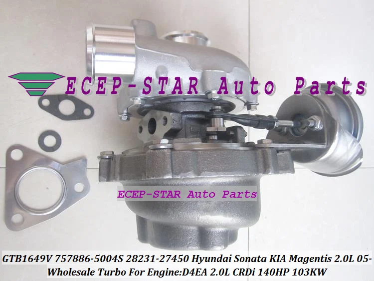 Turbo GTB1649V 757886-5004S 757886 28231-27450 Turbocharger For Hyundai Tucson Santa Fe KIA Carens ceed Magentis 2.0L CRDi D4EA (2)