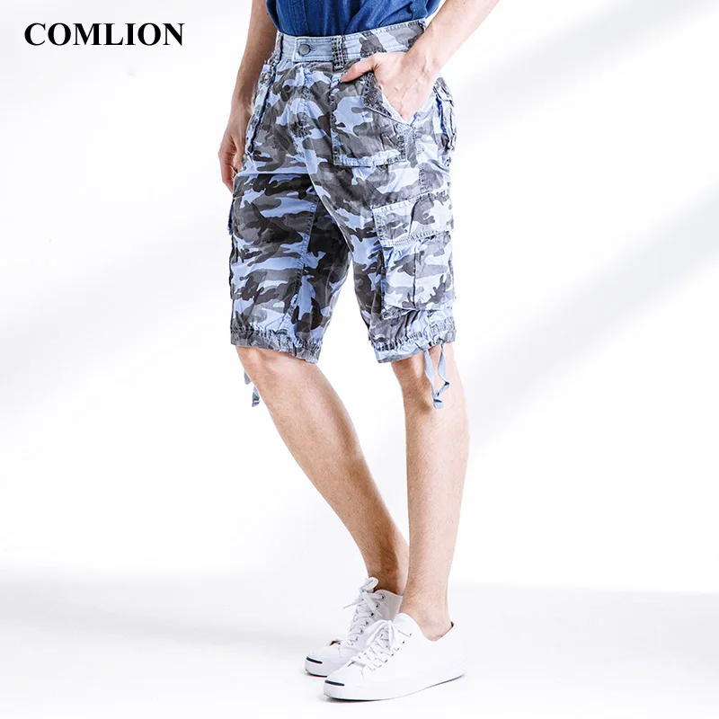 

COMLION 2018 New Fashion Wholesale Summer Camouflage Cargo Shorts Male Outwear Casual Comfortable Men Shorts Men High Quality F6