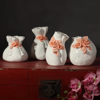 

New Chinese ceramic flower vase home decor crafts room decorations table porcelain vases figurine wedding decoration gift
