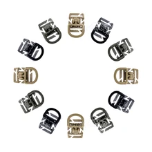 20 Pcs / Lot 25 mm Outdoor Military Backpack Accessories Molle System 8-Segment Rotatable D-type Buckle Hanging