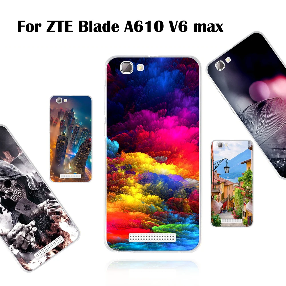 

Phone Case TPU For ZTE Blade A610 / V6 max 5.0 inch Soft Silicon Cover For ZTE Blade A610 Colorful Thin Light Cover Case Cartoon