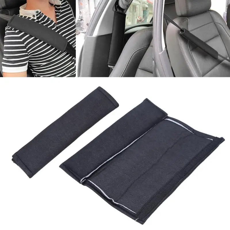 2pcs Auto Styling Shoulder Cover Cushion Car Seat Belt Pad Strap Safety Belt Cotton Cushion Harness Pad Protector For Adult NE