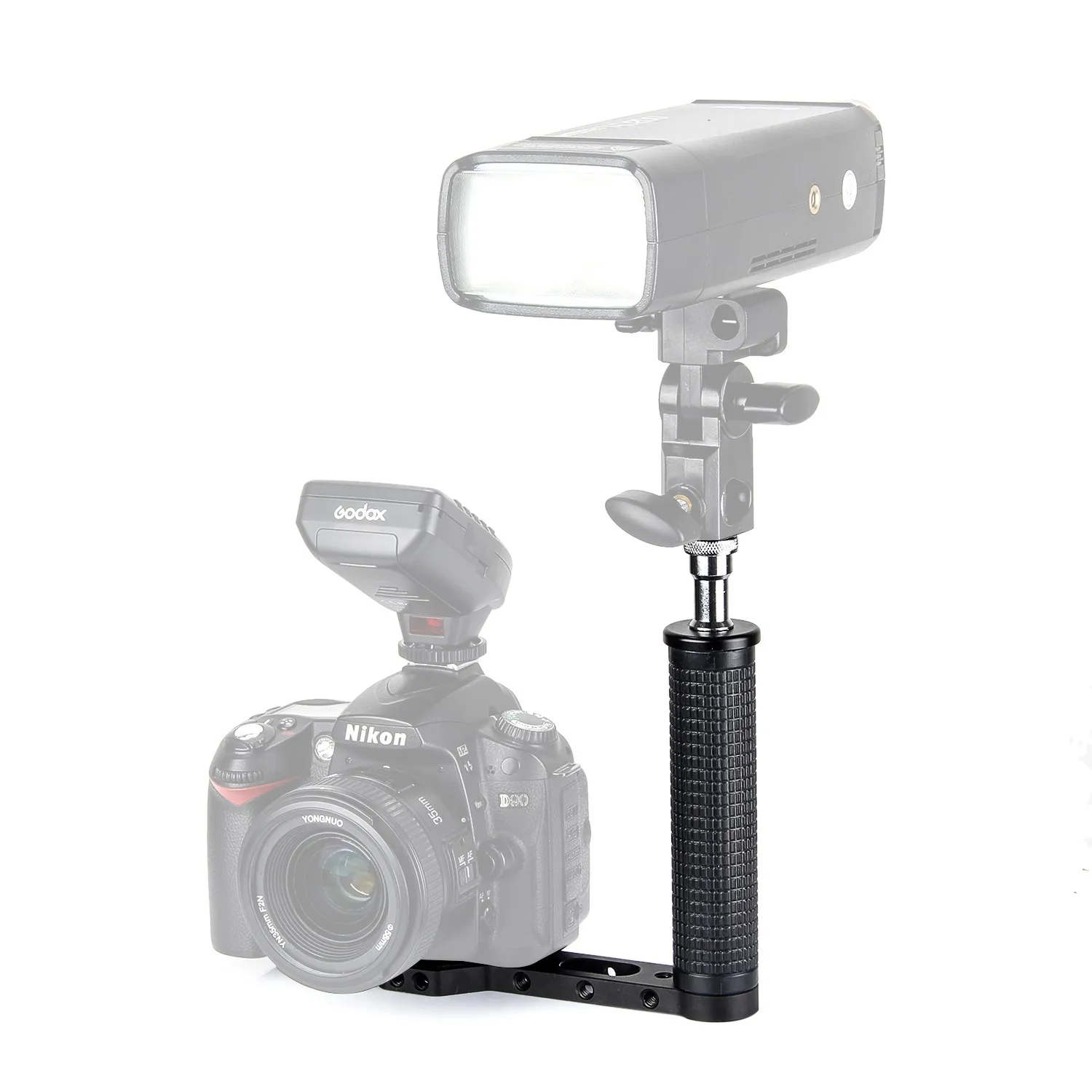 Godox FG-100 Flash Handheld Grip - 1/4" Screw Handle For AD100pro, AD200, AD300pro & LED Lights | With Anti-Slip Design