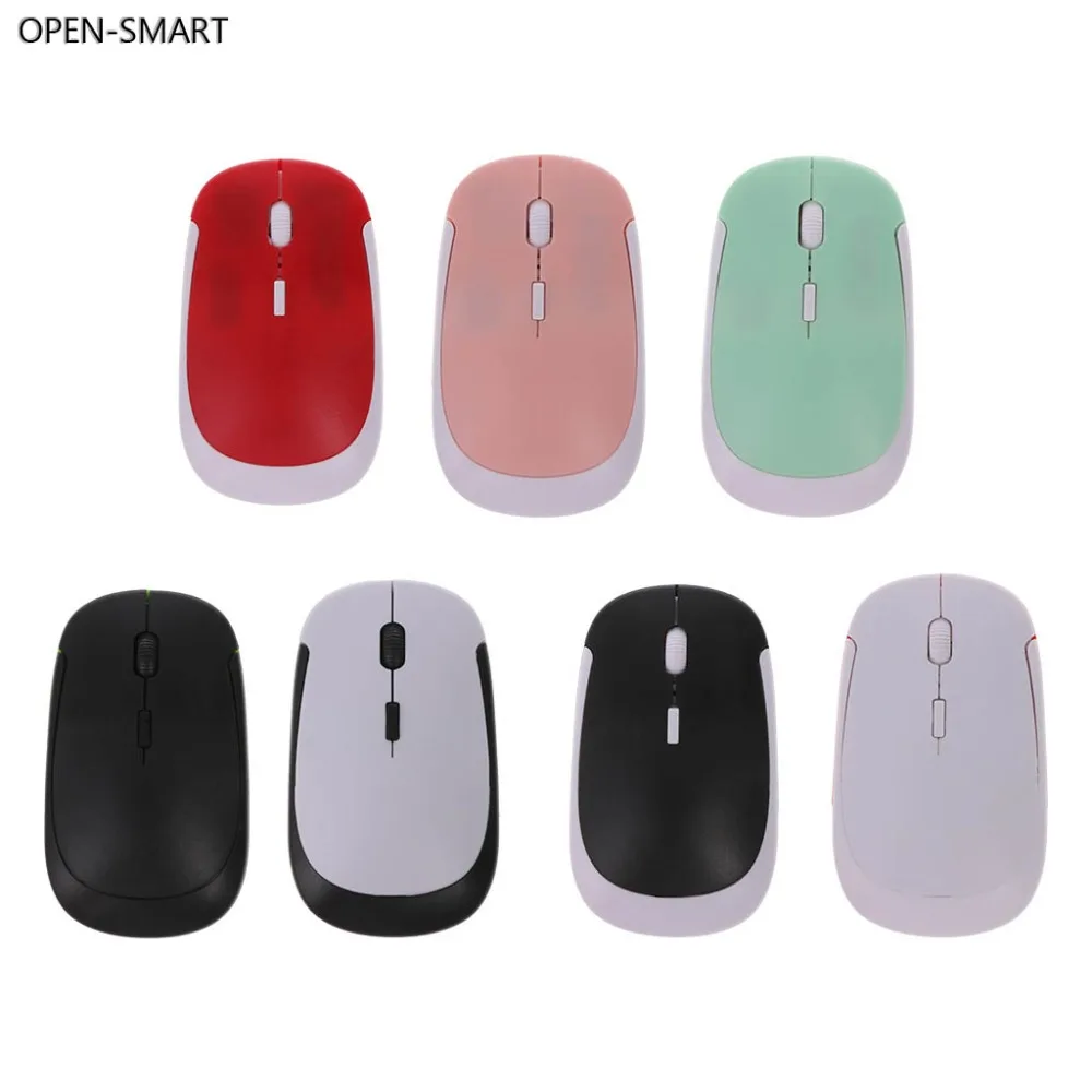 

OPEN-SMART Optical Mouse 2.4G Wireless USB Mice Adjustable 1600dpi Receiver Slim Silent Click Computer PC Laptop For Macbook