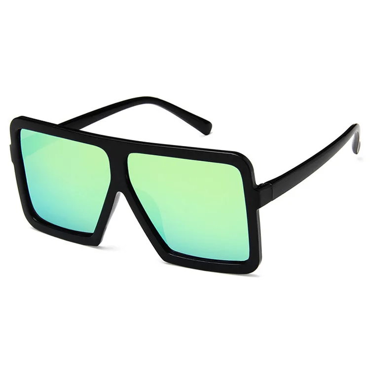 Ретро большое зеркало в рамке кошачий глаз солнцезащитные очки женские брендовые Дизайнерские Большие черные белые винтажные недорогие солнцезащитные очки женские uv400 - Цвет линз: C7