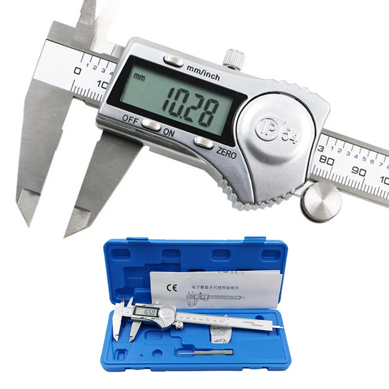 

Measuring Tool Stainless Steel Digital Caliper 6 "150mm Messschieber paquimetro waterprooof IP54 Vernier Calipers