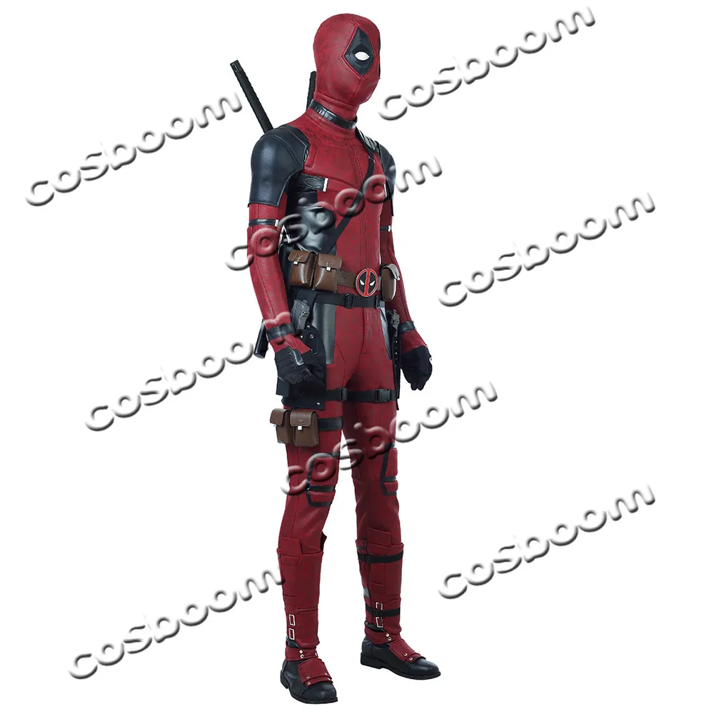 COSBOOM Deadpool 2 костюм Дэдпул для взрослых мужской костюм на Хэллоуин супергерой Дэдпул Уэйд Вилсон красный комбинезон косплей костюм