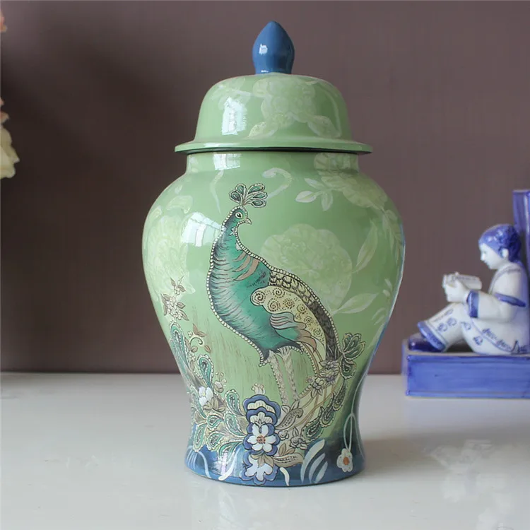 Vase Chinese ceramic ginger jar Antique Porcelain chinese temple jar