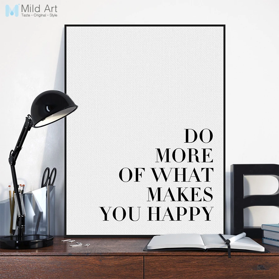 Минималистичный черно-белый постер Inspire Life Quotes с принтом скандинавские настенные