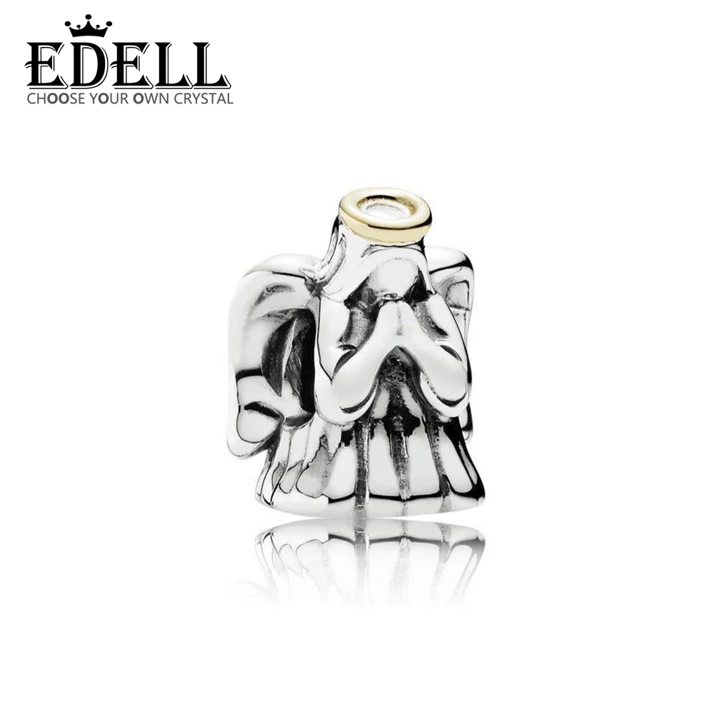 

EDELL 100% 925 Sterling Silver 1:1 Authentic 791770 Angel of Love Heart Charm Bracelet Original Women Jewelry