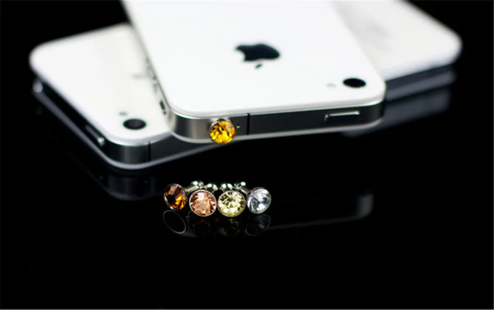 10 шт. блестящая Алмазная Пылезащитная заглушка универсальная 3,5 мм заглушка для входа наушников мобильного телефона вилка для iPhone 6 5s samsung htc sony разъем для наушников пробка
