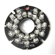 24 LEDs 5mm Infrared 90 Degrees Bulbs 850nm IR Board Illuminator For CCTV Camera