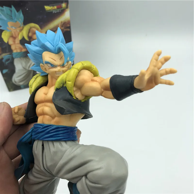 Dragon Ball Z темно-синяя Gogeta Goku Vegeta Ultimate Soldier Movie Ver. Против Супер броли битва ПВХ экшн-фигурка Драконий жемчуг зет 23 см - Цвет: Gogeta A Opp Bag